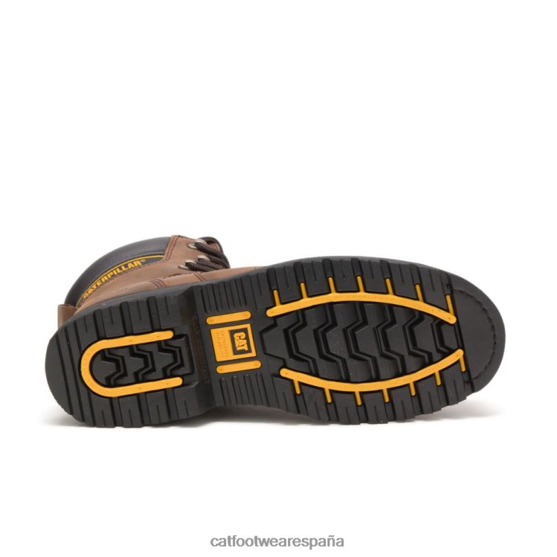 Caterpillar bota de trabajo impermeable con punta de acero salvo de 8\" marron oscuro hombres 4JJT868 | botas de trabajo
