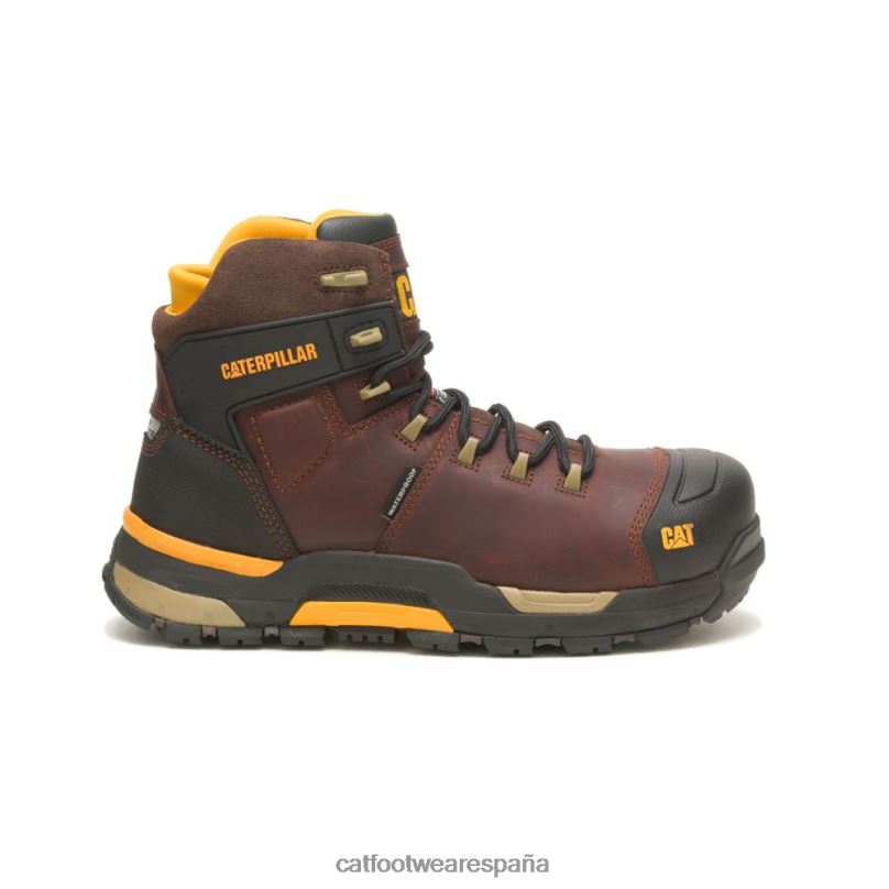 Caterpillar bota de trabajo impermeable con punta de compuesto de carbono thinsulate cat edge protect fraile moreno hombres 4JJT874 | botas de trabajo