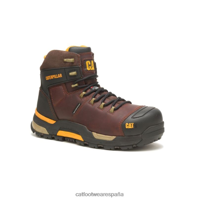 Caterpillar bota de trabajo impermeable con punta de compuesto de carbono thinsulate cat edge protect fraile moreno hombres 4JJT874 | botas de trabajo