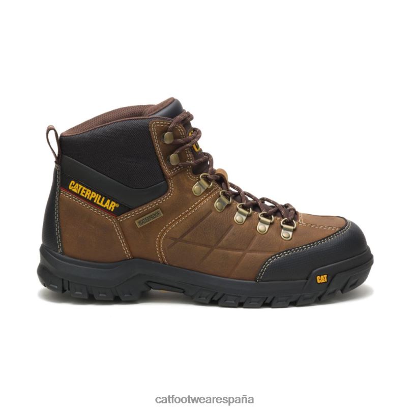 Caterpillar bota de trabajo impermeable de umbral marrón de verdad hombres 4JJT88 | botas de trabajo
