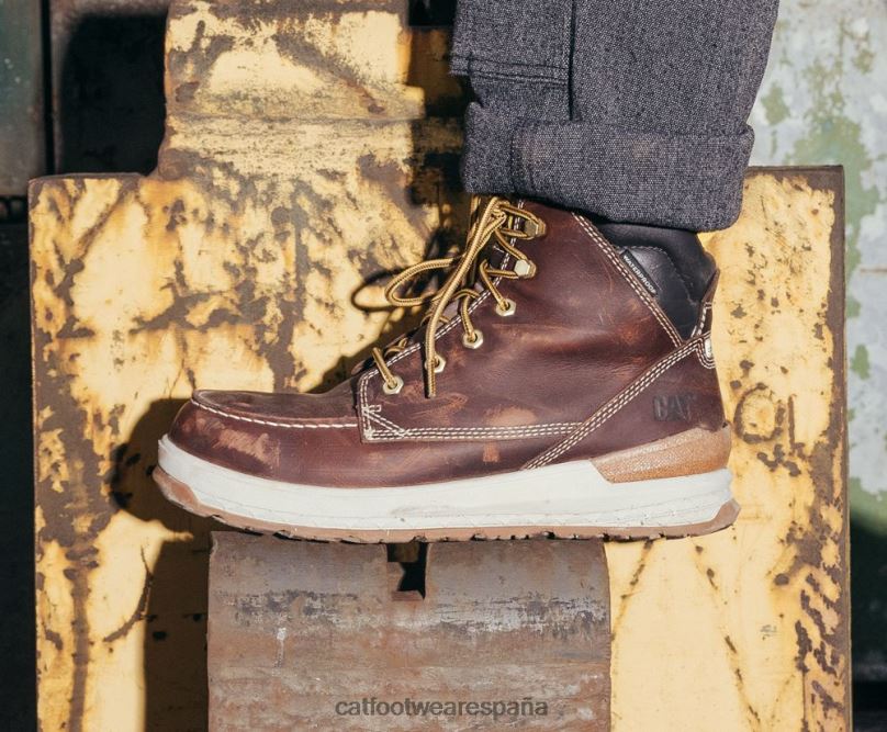 Caterpillar bota de trabajo resistente al impacto con punta de compuesto de carbono fraile moreno hombres 4JJT844 | botas de trabajo