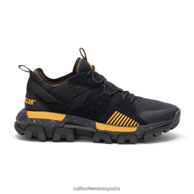 Caterpillar zapatilla deportiva raider negro/amarillo gato hombres 4JJT8145 | zapatillas casuales gruesas