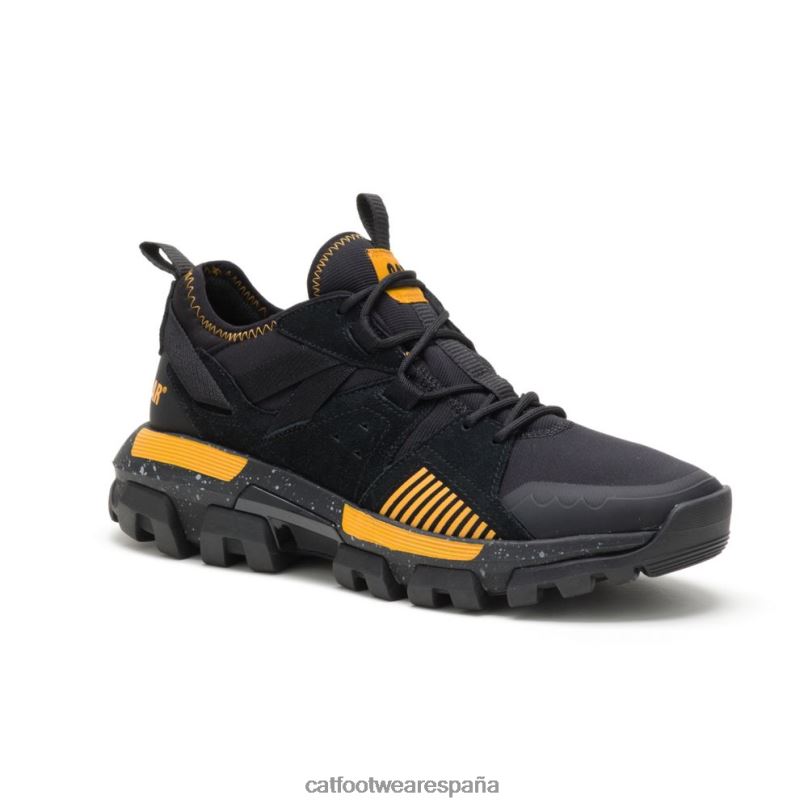 Caterpillar zapatilla deportiva raider negro/amarillo gato hombres 4JJT8145 | zapatillas casuales gruesas