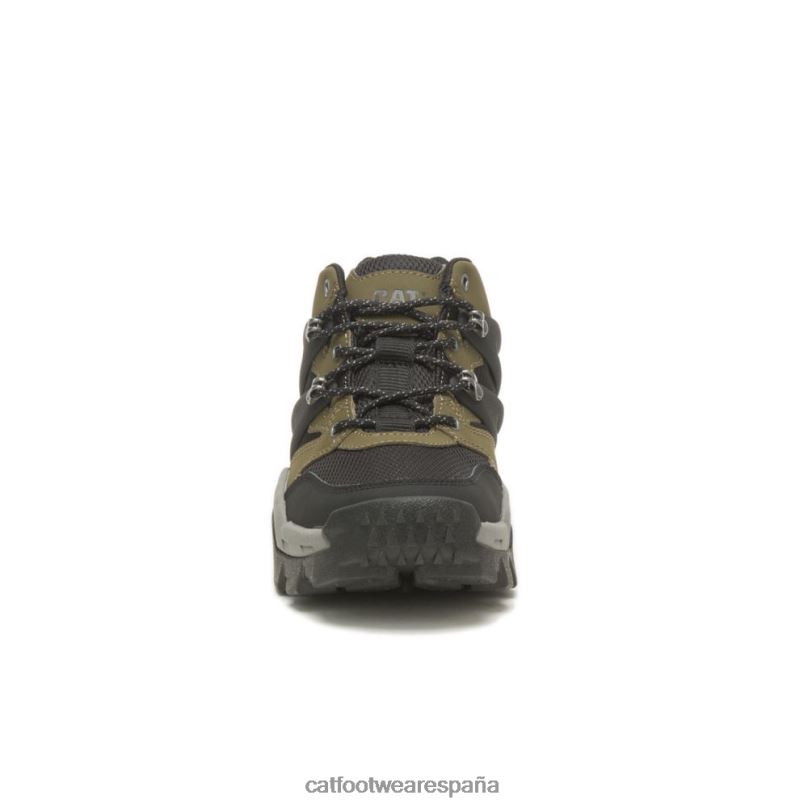 Caterpillar zapatillas reactor oliva oscuro/negro hombres 4JJT8159 | zapatillas casuales gruesas