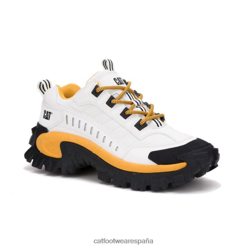 Caterpillar zapato intruso blanco amarillo hombres 4JJT8131 | zapatillas casuales gruesas