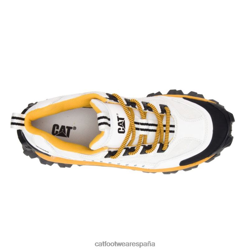 Caterpillar zapato intruso blanco amarillo hombres 4JJT8131 | zapatillas casuales gruesas