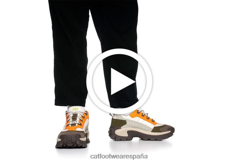 Caterpillar zapato intruso gris musgo/oropéndola hombres 4JJT8138 | zapatillas casuales gruesas