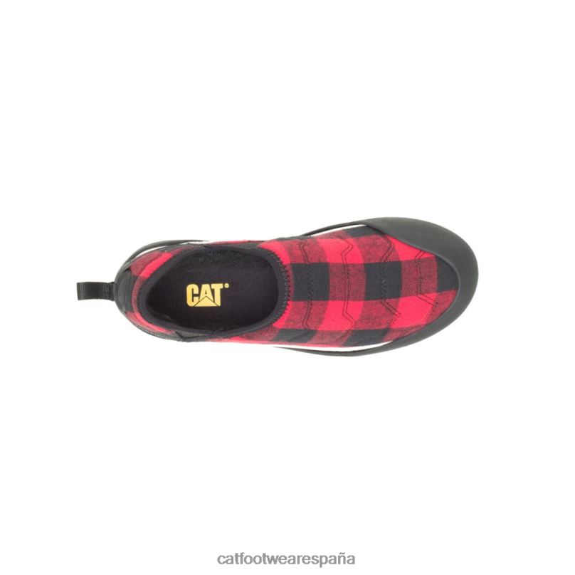 Caterpillar resbalón cruzado en cuadros rojos hombres 4JJT8170 | zapatos casuales