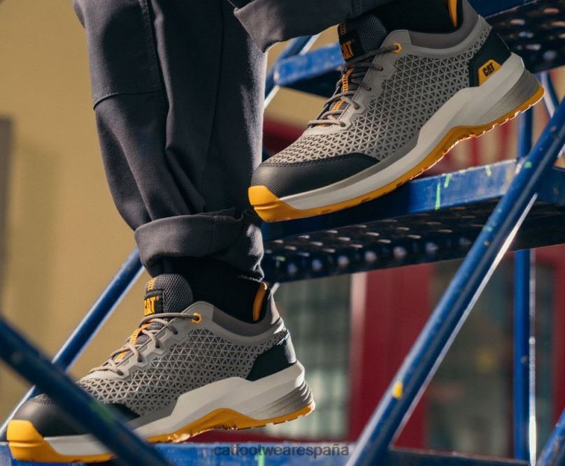 Caterpillar Zapato de trabajo con punta de material compuesto aerodinámico 2.0 carbón medio/paloma hombres 4JJT898 | zapatos de trabajo