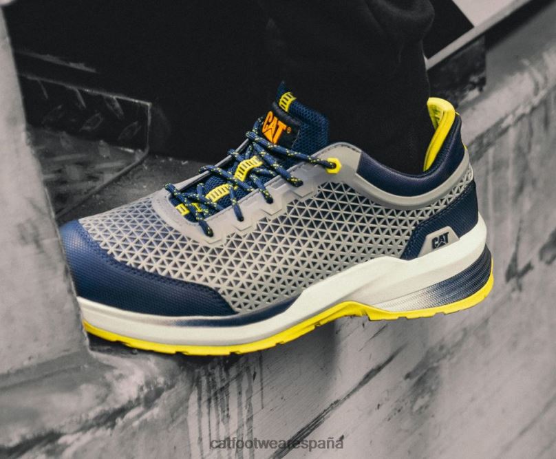 Caterpillar Zapato de trabajo con punta de material compuesto aerodinámico 2.0 medianoche/paloma salvaje hombres 4JJT897 | zapatos de trabajo