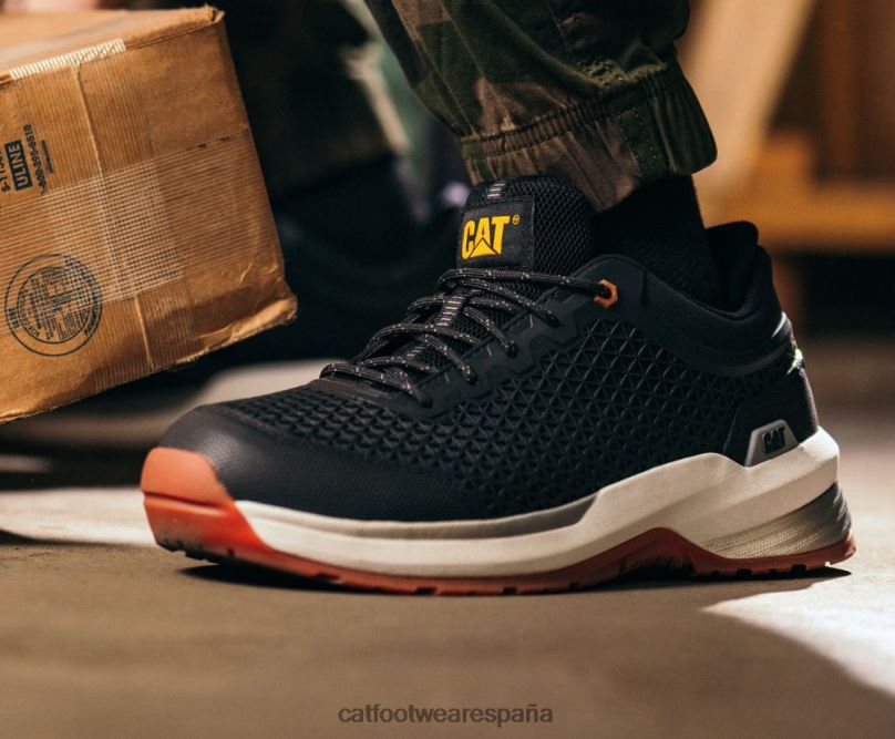 Caterpillar Zapato de trabajo con punta de material compuesto aerodinámico 2.0 negro hombres 4JJT899 | zapatos de trabajo