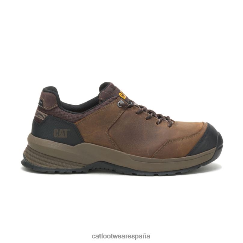 Caterpillar Zapato de trabajo con punta de material compuesto de cuero aerodinámico 2.0 arcilla hombres 4JJT895 | zapatos de trabajo