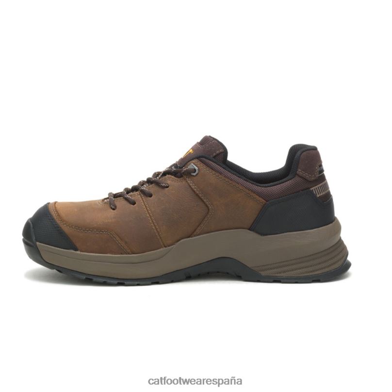 Caterpillar Zapato de trabajo con punta de material compuesto de cuero aerodinámico 2.0 arcilla hombres 4JJT895 | zapatos de trabajo