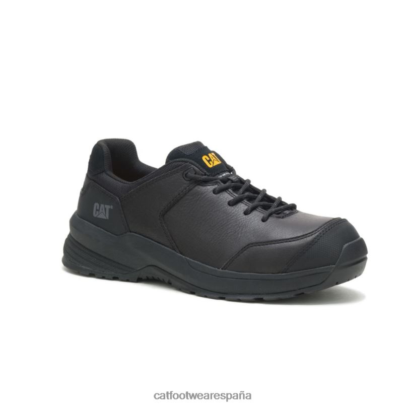 Caterpillar Zapato de trabajo con punta de material compuesto de cuero aerodinámico 2.0 negro hombres 4JJT894 | zapatos de trabajo