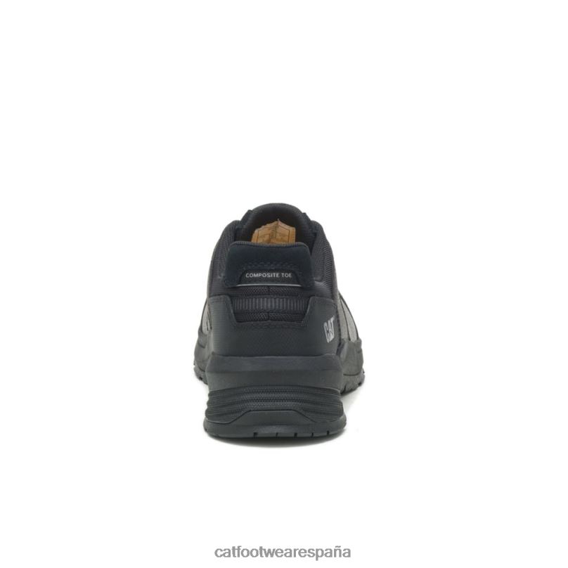 Caterpillar Zapato de trabajo con punta de material compuesto de cuero aerodinámico 2.0 negro hombres 4JJT894 | zapatos de trabajo
