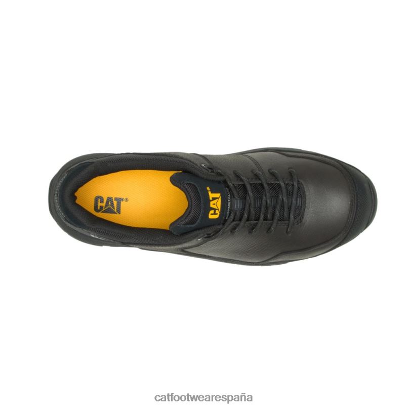 Caterpillar Zapato de trabajo con punta de material compuesto de cuero aerodinámico 2.0 negro hombres 4JJT894 | zapatos de trabajo