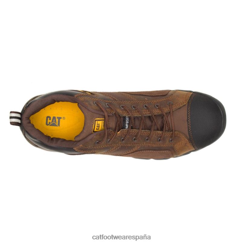 Caterpillar zapato de trabajo con punta de material compuesto de argón marron oscuro hombres 4JJT889 | zapatos de trabajo