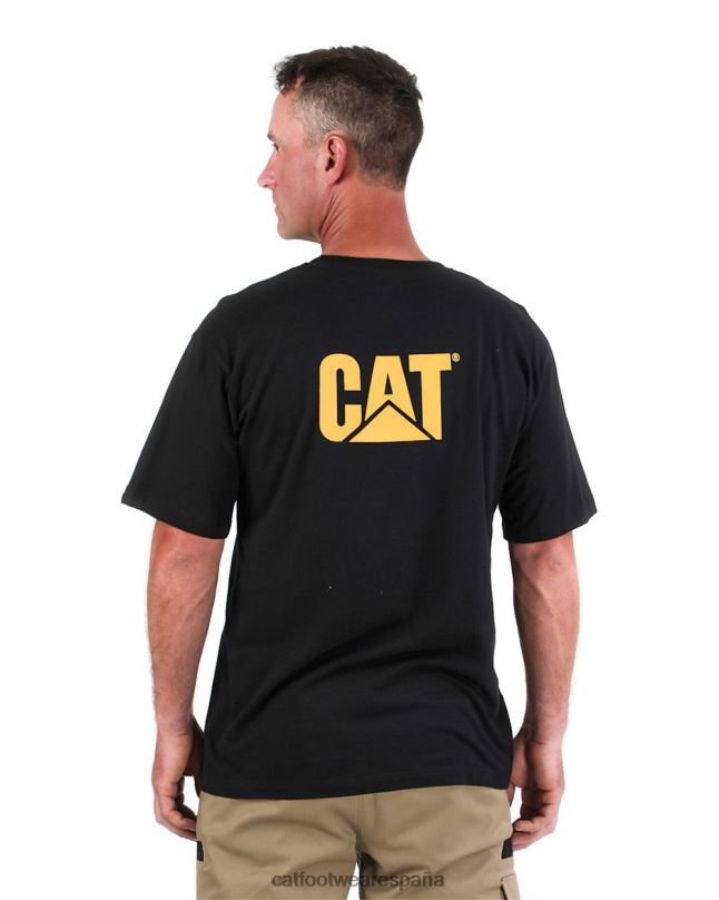 Caterpillar camiseta con bolsillo de la marca registrada negro hombres 4JJT8234 | tops y ropa de abrigo