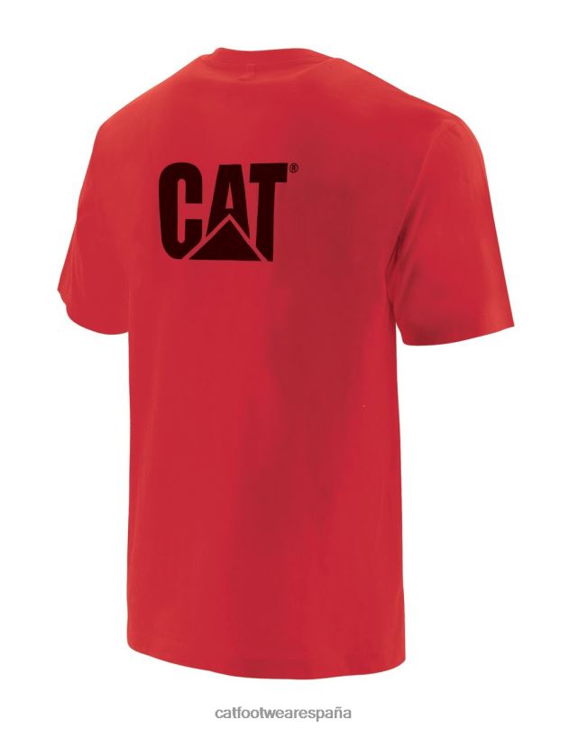 Caterpillar camiseta con bolsillo de la marca registrada rojo hombres 4JJT8236 | tops y ropa de abrigo
