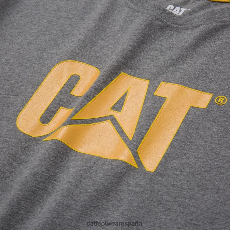 Caterpillar camiseta con logo de marca registrada gris hombres 4JJT8243 | tops y ropa de abrigo