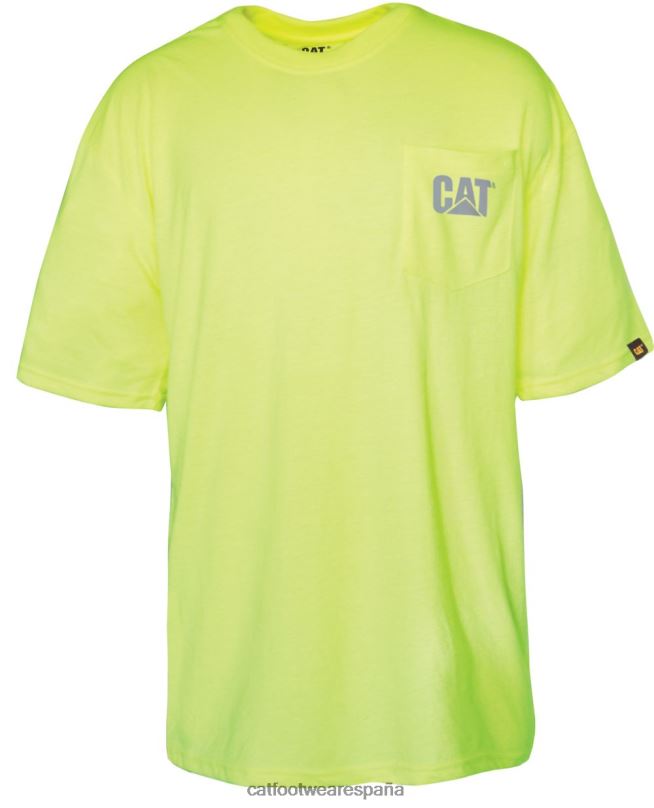 Caterpillar camiseta de alta visibilidad con bolsillo de la marca registrada hombre amarillo hombres 4JJT8215 | tops y ropa de abrigo