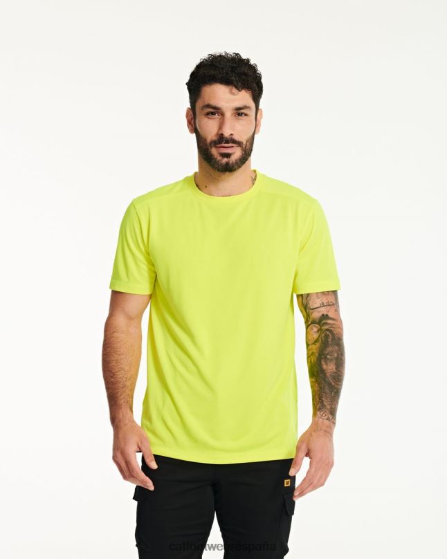 Caterpillar camiseta de manga corta coolmax amarillo de alta visibilidad hombres 4JJT8219 | tops y ropa de abrigo