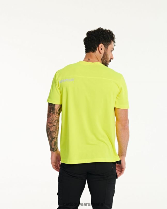 Caterpillar camiseta de manga corta coolmax amarillo de alta visibilidad hombres 4JJT8219 | tops y ropa de abrigo