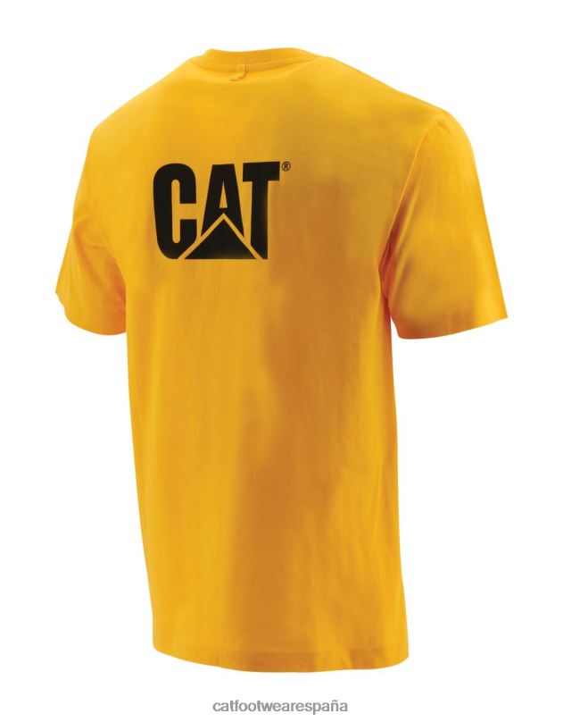 Caterpillar camiseta de marca registrada amarillo hombres 4JJT8211 | tops y ropa de abrigo