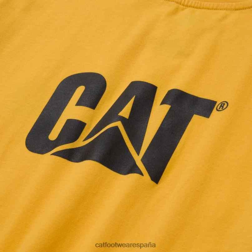 Caterpillar camiseta de marca registrada amarillo hombres 4JJT8211 | tops y ropa de abrigo