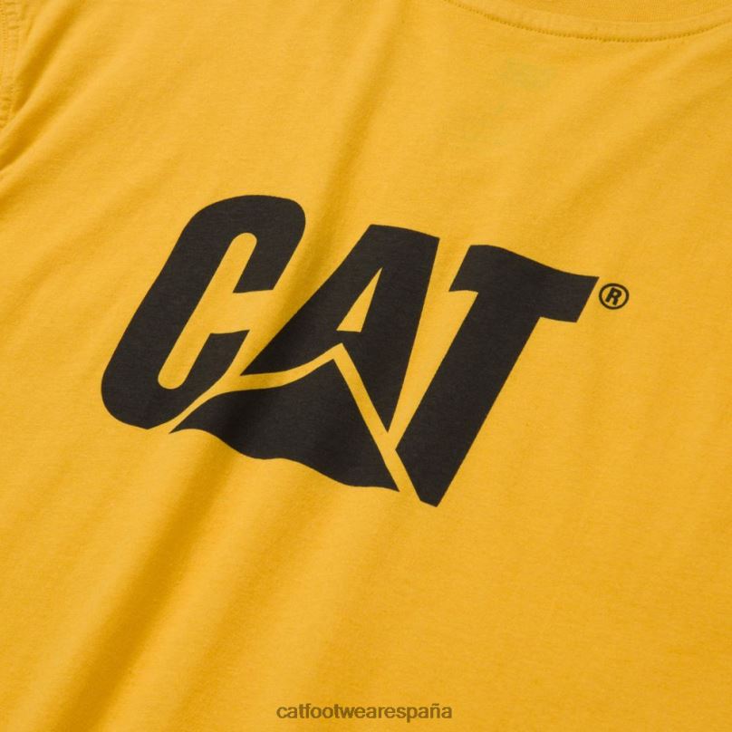 Caterpillar camiseta sin mangas con bolsillo de la marca registrada amarillo hombres 4JJT8232 | tops y ropa de abrigo
