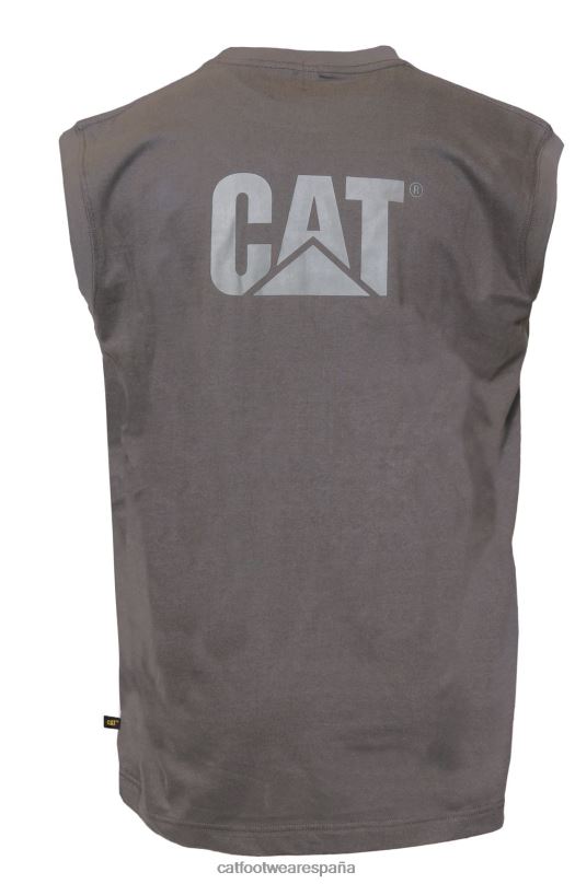 Caterpillar camiseta sin mangas con bolsillo de la marca registrada sombra oscura hombres 4JJT8230 | tops y ropa de abrigo
