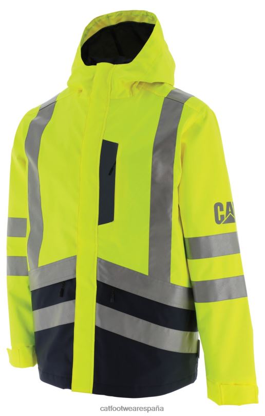 Caterpillar impermeable de alta visibilidad amarillo de alta visibilidad hombres 4JJT8220 | tops y ropa de abrigo