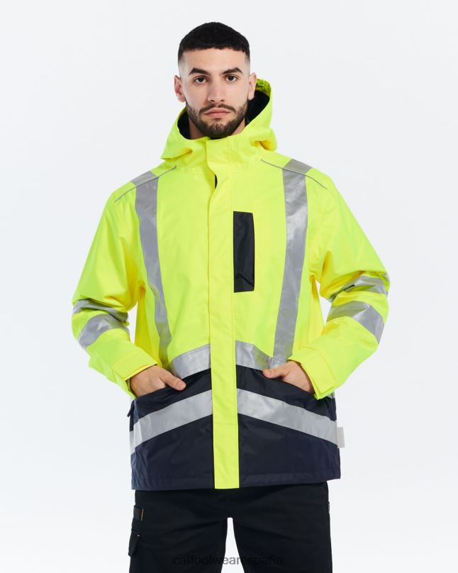 Caterpillar impermeable de alta visibilidad amarillo de alta visibilidad hombres 4JJT8220 | tops y ropa de abrigo
