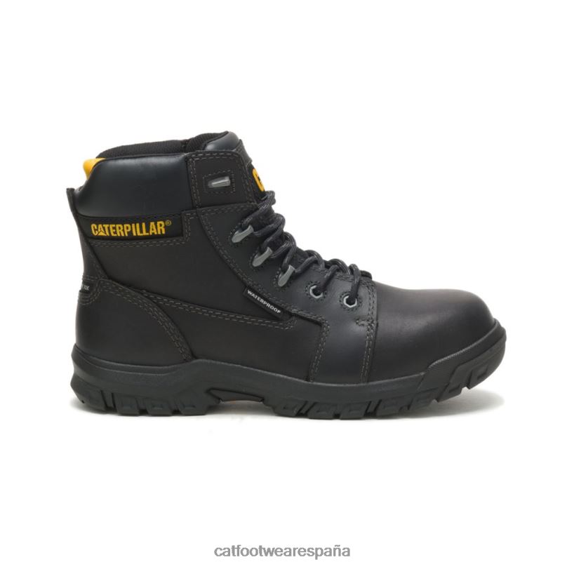 Caterpillar Bota de trabajo con punta de material compuesto resistente al agua y reabsorción negro mujer 4JJT8267 | botas de trabajo