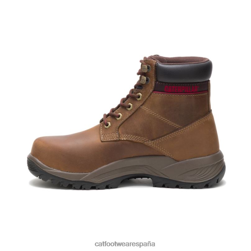 Caterpillar Bota de trabajo impermeable con punta de acero dryverse de 6\" marron oscuro mujer 4JJT8284 | botas de trabajo