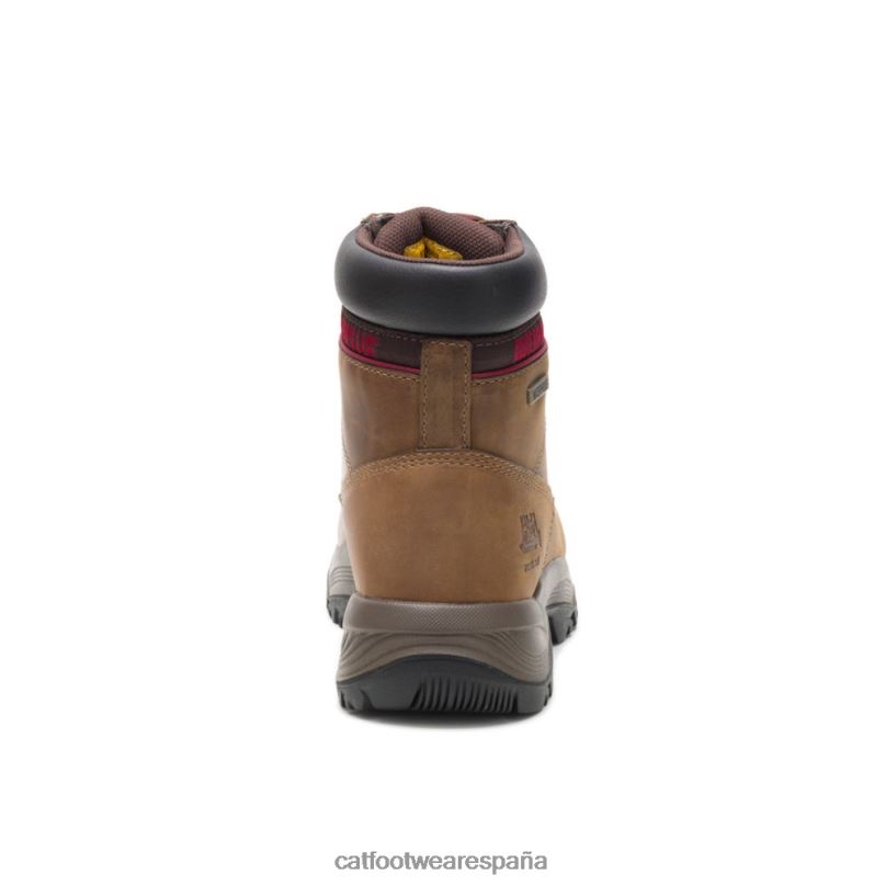 Caterpillar Bota de trabajo impermeable con punta de acero dryverse de 6\" marron oscuro mujer 4JJT8284 | botas de trabajo