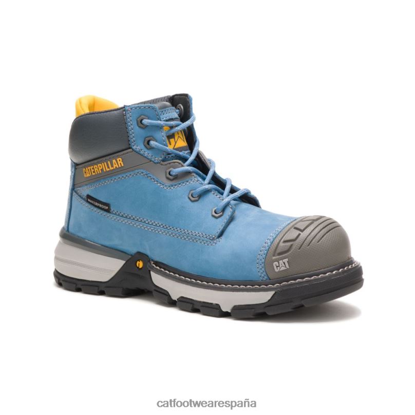 Caterpillar Bota de trabajo impermeable con punta de compuesto de carbono para excavadoras Superlite Cielo azul mujer 4JJT8269 | botas de trabajo