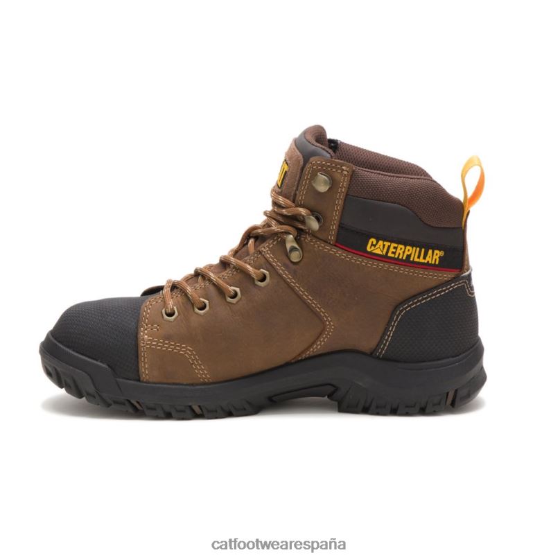 Caterpillar bota de trabajo impermeable con punta de acero y protección metatarsiana wellspring marrón de verdad mujer 4JJT8281 | botas de trabajo