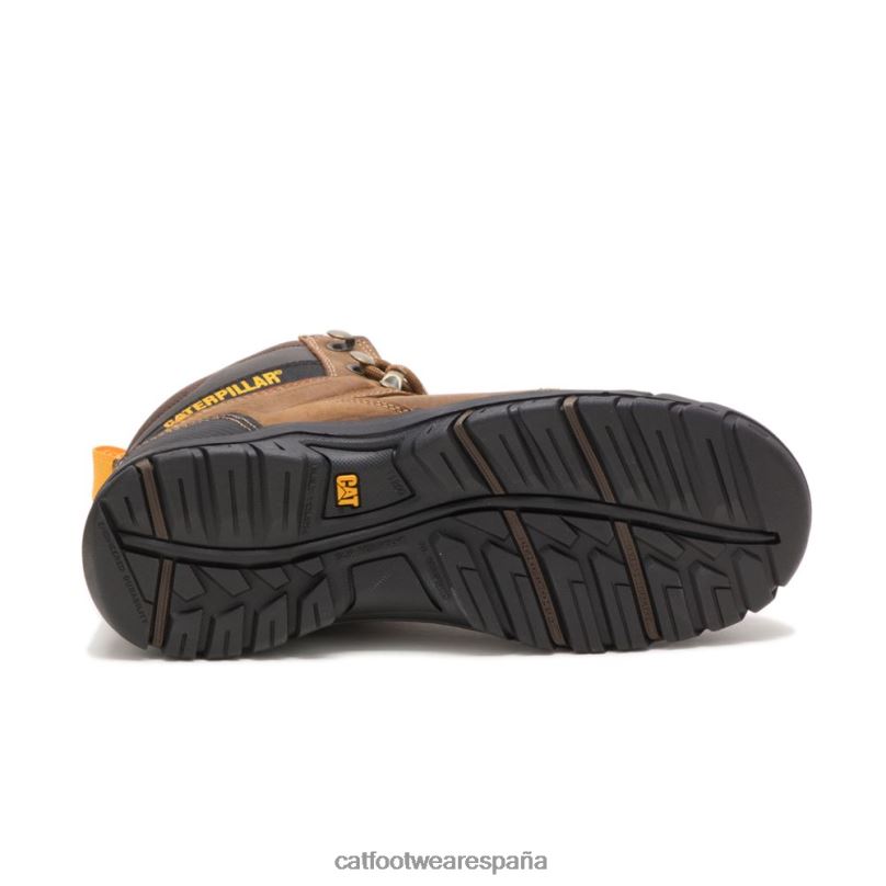 Caterpillar bota de trabajo impermeable con punta de acero y protección metatarsiana wellspring marrón de verdad mujer 4JJT8281 | botas de trabajo