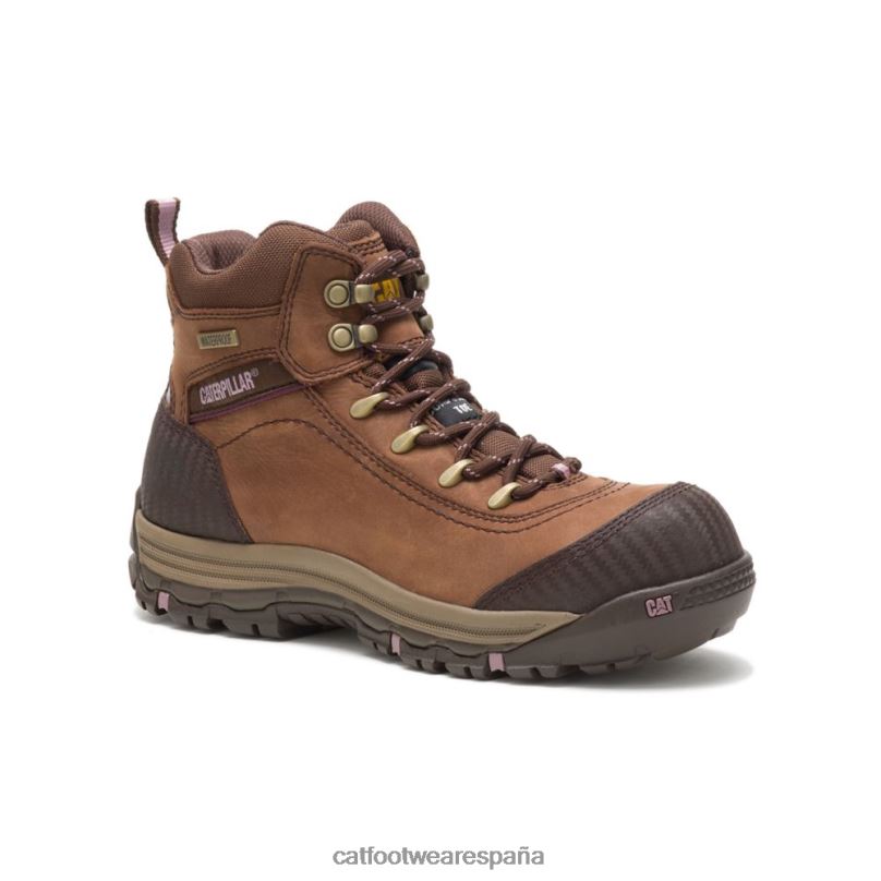Caterpillar bota de trabajo impermeable con punta de material compuesto ally marrón mujer 4JJT8282 | botas de trabajo