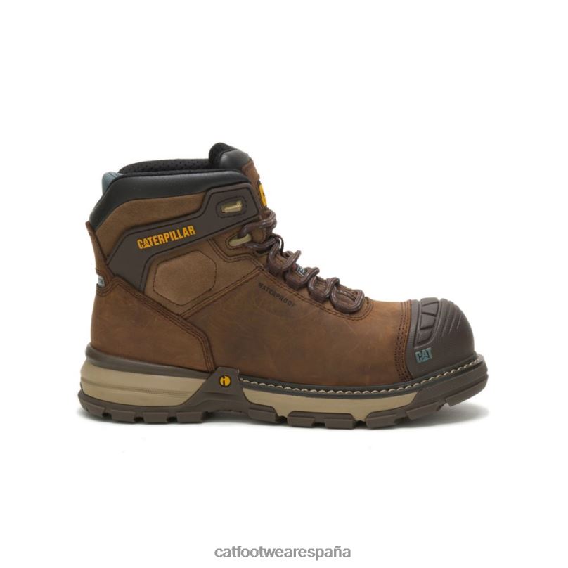 Caterpillar bota de trabajo impermeable con punta de material compuesto de carbono thinsulate superlite para excavadoras marron oscuro mujer 4JJT8283 | botas de trabajo