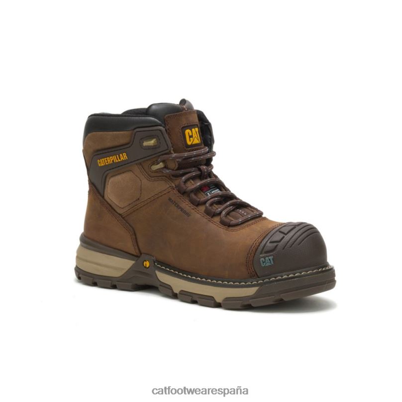Caterpillar bota de trabajo impermeable con punta de material compuesto de carbono thinsulate superlite para excavadoras marron oscuro mujer 4JJT8283 | botas de trabajo