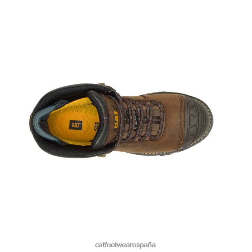Caterpillar bota de trabajo impermeable con punta de material compuesto de carbono thinsulate superlite para excavadoras marron oscuro mujer 4JJT8283 | botas de trabajo