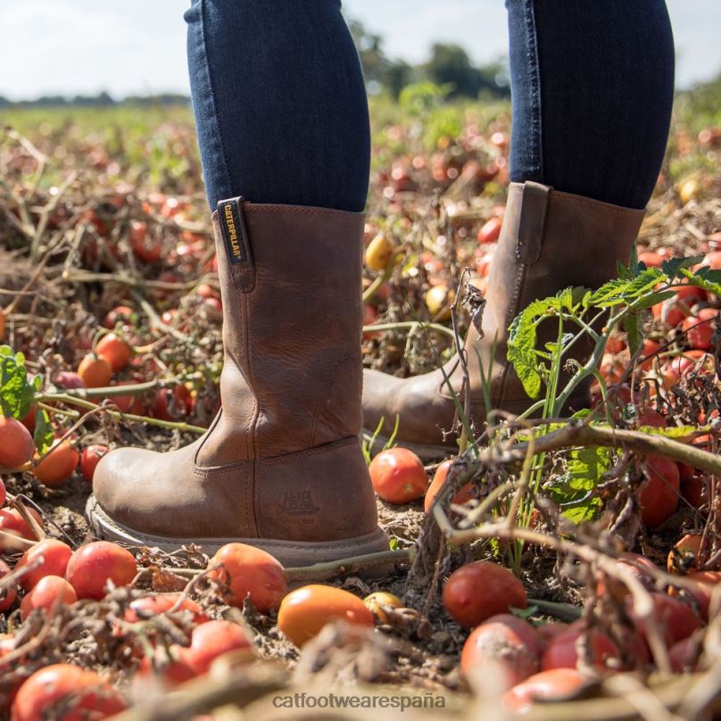 Caterpillar bota de trabajo revolver con punta de acero beige obscuro mujer 4JJT8272 | botas de trabajo