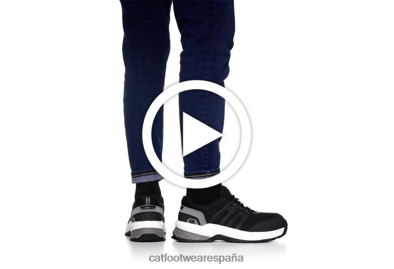 Caterpillar Zapato de trabajo con punta de material compuesto aerodinámico 2.0 negro/verde azulado mujer 4JJT8299 | zapatos de trabajo