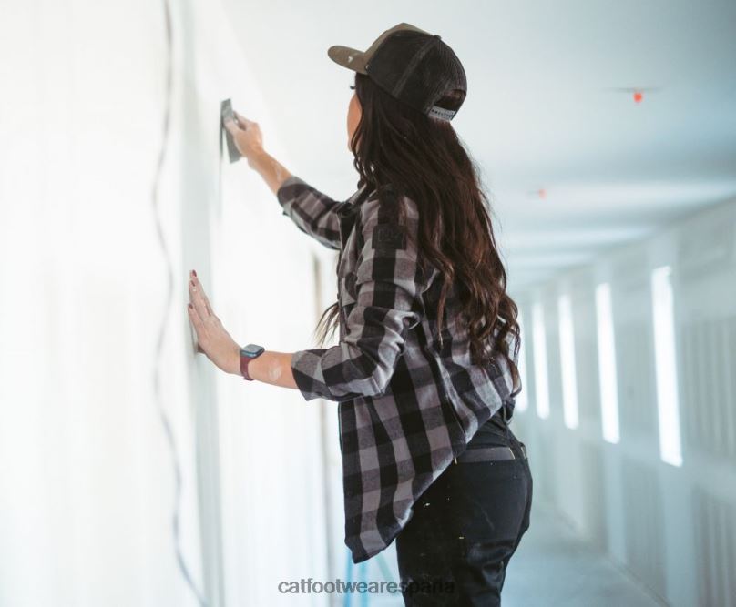 Caterpillar camisa con motivo de cuadros de búfalo negro mujer 4JJT8317 | tops y ropa de abrigo