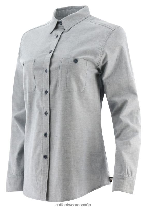 Caterpillar camisa de manga larga oxford azul mezclilla mujer 4JJT8312 | tops y ropa de abrigo