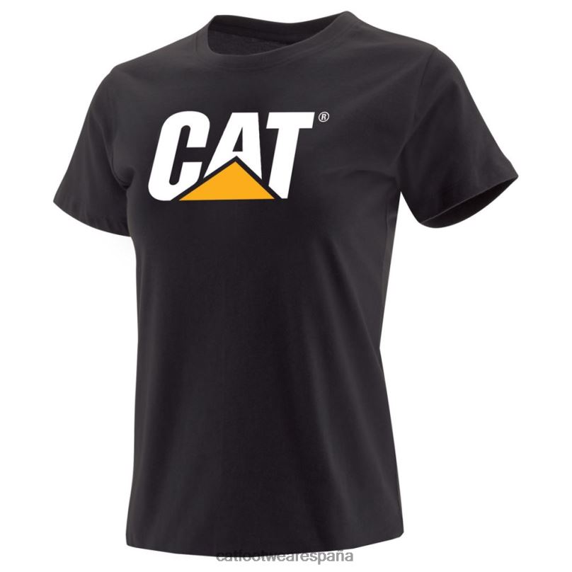 Caterpillar camiseta con logo de marca registrada negro mujer 4JJT8322 | tops y ropa de abrigo