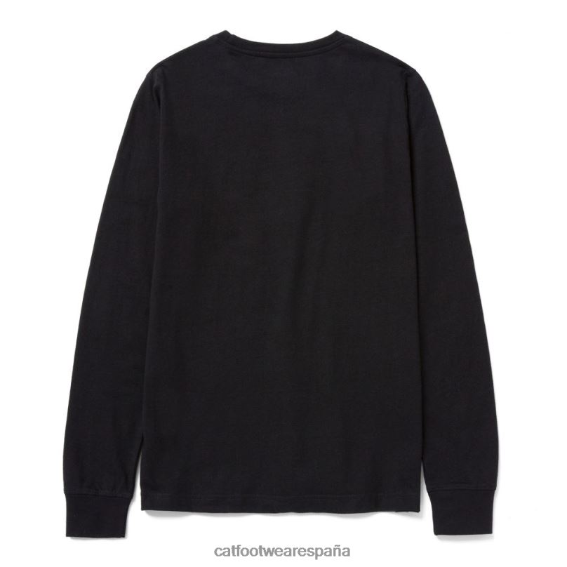 Caterpillar camiseta de manga larga con estandarte de marca registrada negro mujer 4JJT8319 | tops y ropa de abrigo