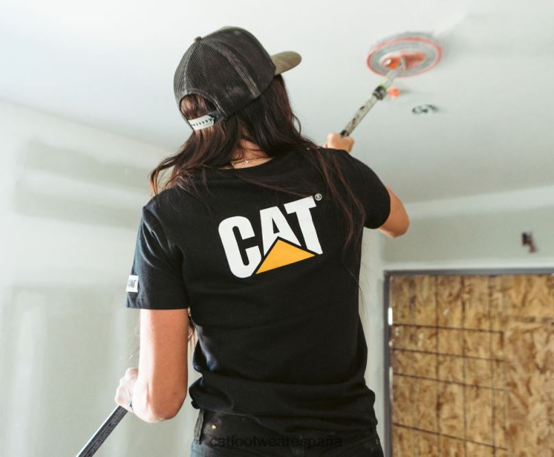 Caterpillar camiseta de marca registrada gris mujer 4JJT8310 | tops y ropa de abrigo